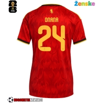 Ženske Nogometnih dresov Belgija Amadou Onana #24 Domači SP 2026 Kratki rokavi